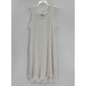 Signature by Robbie Bee Shift Dress Women Size 2X White Crochet Lace Sleeveless